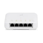 Switch UniFi FLEX de 5 puertos para semi-exterior IP55 (1 x PoE de entrada 802.3af/at/bt y 4 puertos PoE de salida 802.3af)