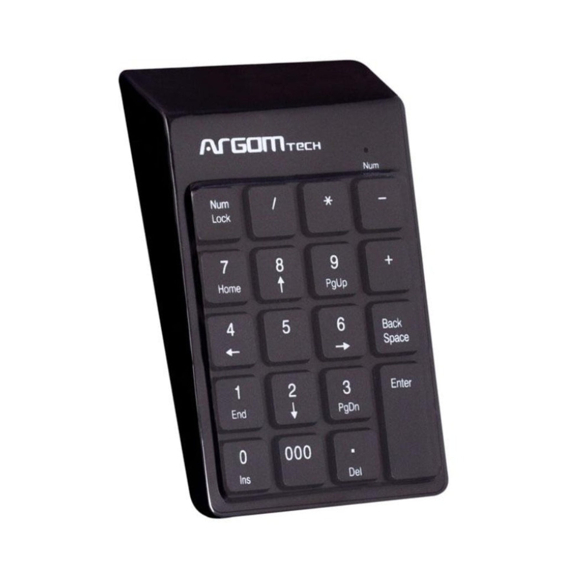 Teclado Numérico Argom KB-1076 Membrana Alámbrico Negro Imagen principal del producto