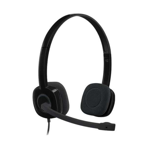 Headset Logitech H151 Stereo Alámbrico 3.5mm Micrófono Negro