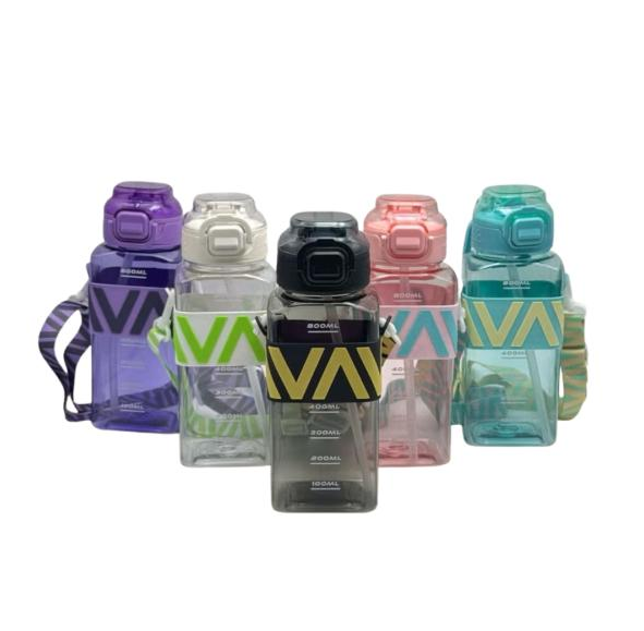 Botella cuadrada TH02120 diseño v - 600 ml Imagen secundaria del producto