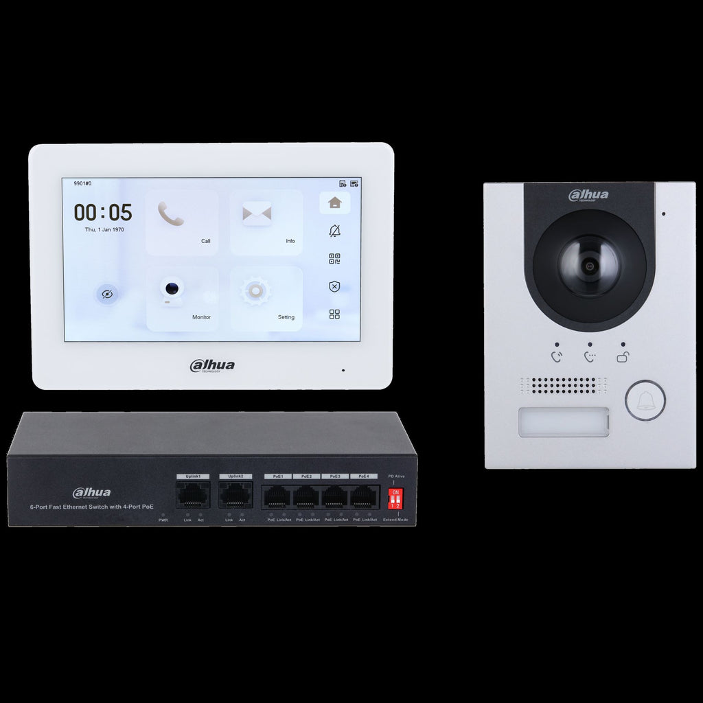Dahua kit de videoportero IP y wi-fi - DHI-KTP04(S)/DHI-VTO2201F-P-S2/DHI-VTH5421HW- 1.0.01.15.12451-0001