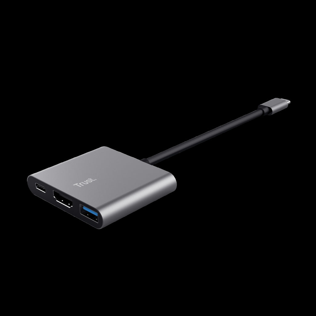 Trust adaptador 3-en-1 multipuerto USB-C-HDMI y-Tipo C - 23772