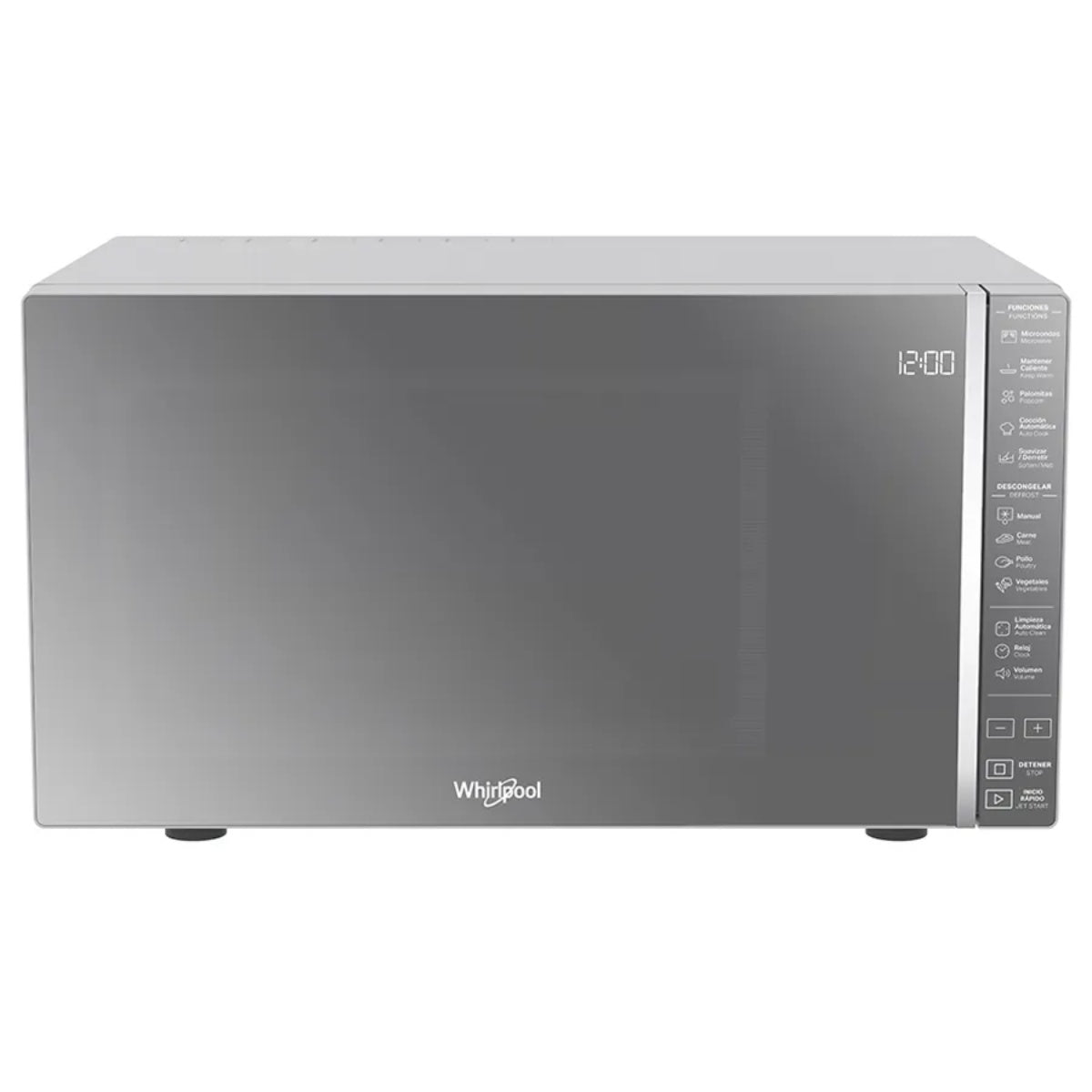 Whirlpool Microondas 0.7 Pies Plateado Acabado Espejo WM1807D Imagen principal del producto