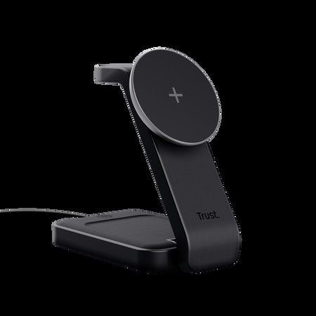 Trust soporte Viro de carga magnetico inalambrico 3 en 1 para iPhone, Apple Watch y AirPods - 25464