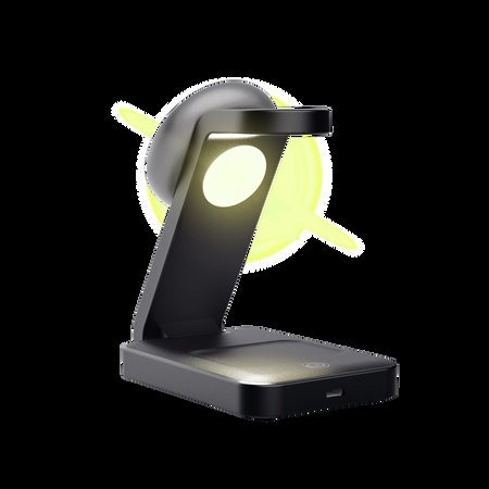 Trust soporte Viro de carga magnetico inalambrico 3 en 1 para iPhone, Apple Watch y AirPods - 25464