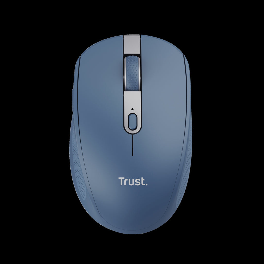 Trust Mouse Inalambrico Recargable Color Azul Silencioso - 24934