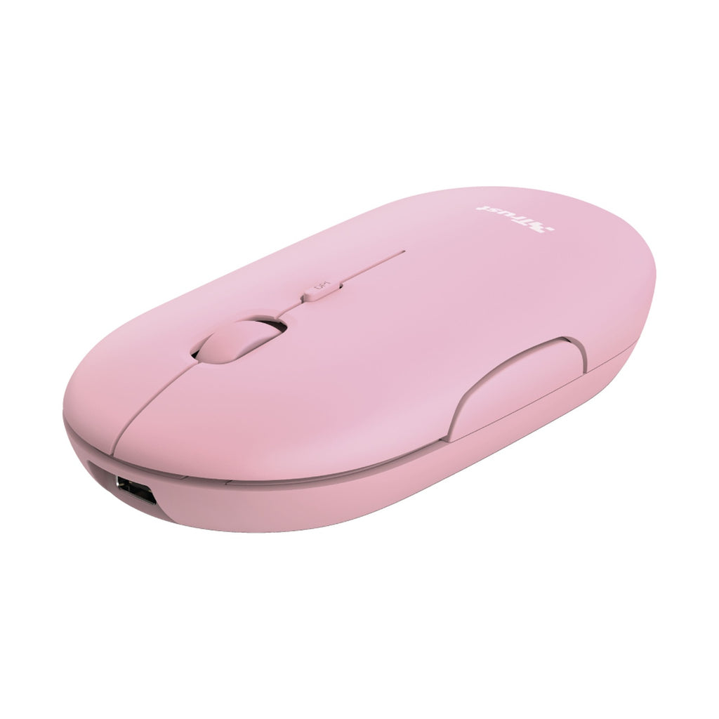 Trust Mouse Inalambrico Recargable Silencioso Rosa 24125