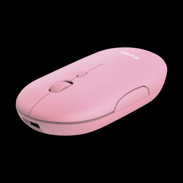 Trust Mouse Recargable Inalambrico Silencioso Color Rosa con - 24125