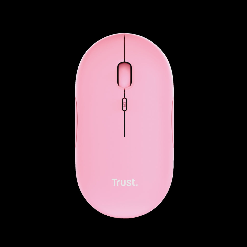 Trust Mouse Recargable Inalambrico Silencioso Color Rosa con - 24125