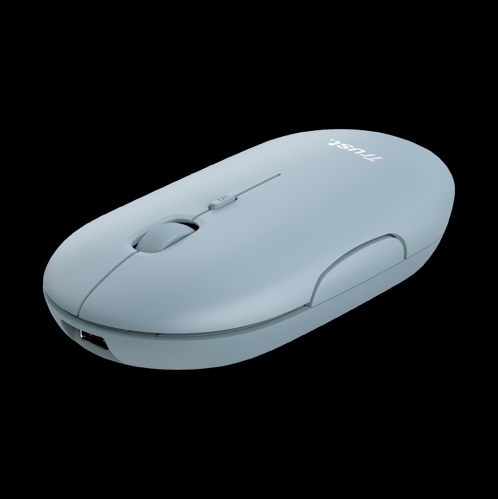 Trust Mouse Recargable Inalambrico Silencioso Color Azul - 24126