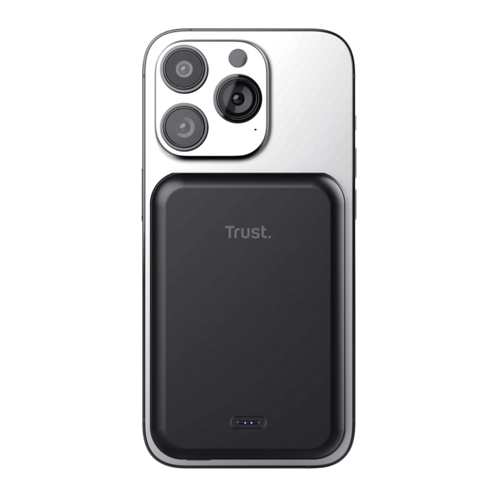 Trust power bank inalambrico 5000 mAh negro carga magnética iPhone