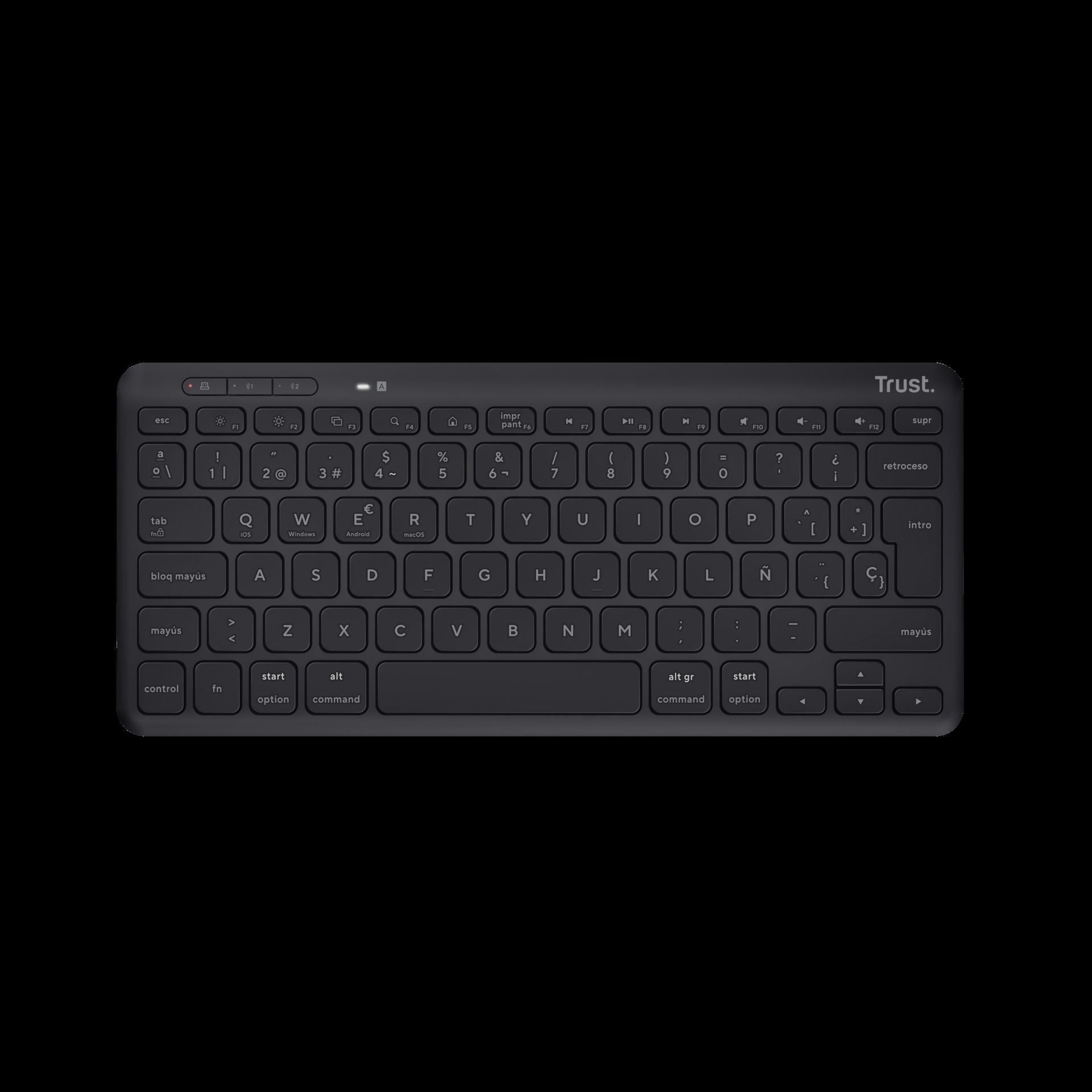 Trust Teclado Inalambrico en Español Eco Recargable - 25059