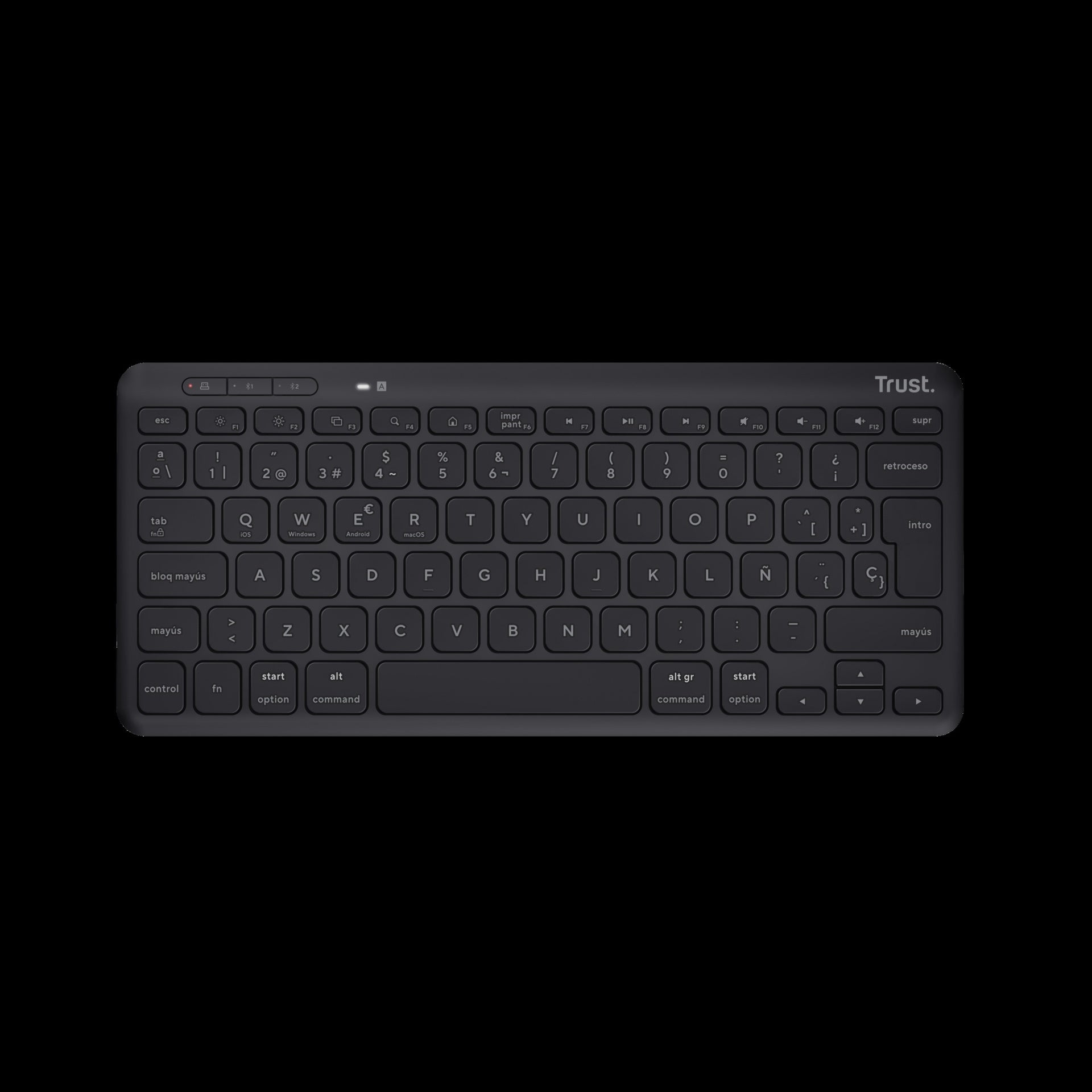 Trust Teclado Inalambrico en Español Eco Recargable - 25059