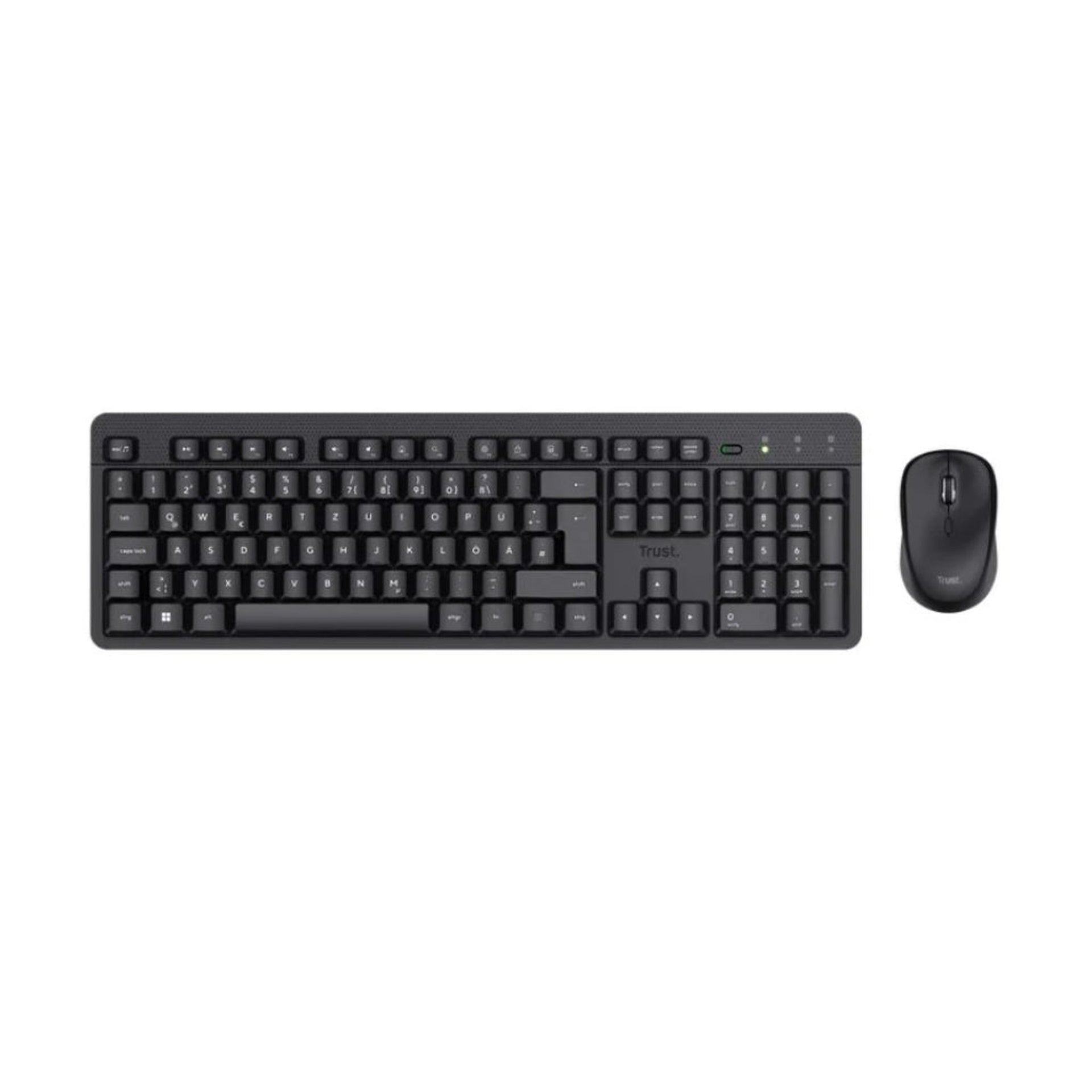 Trust combo teclado y mouse inalambrico silencioso TKM-360 en español - 25356 CAJA MARRÓN
