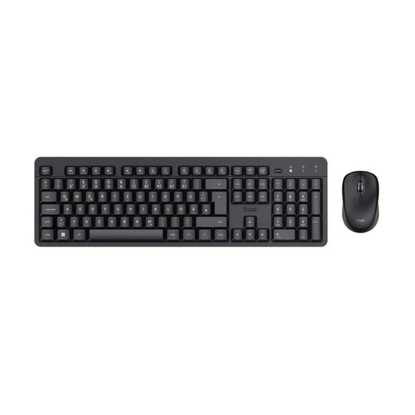 Trust combo teclado y mouse inalambrico silencioso TKM-360 en español - 25356 CAJA MARRÓN