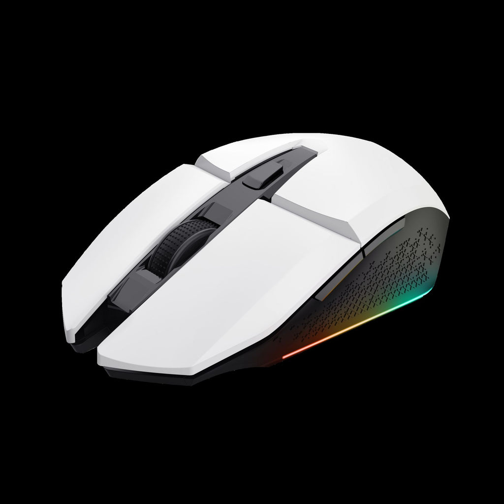 Trust Teclado Mouse y Almohadilla Gamer Color Blanco en Español - 25233