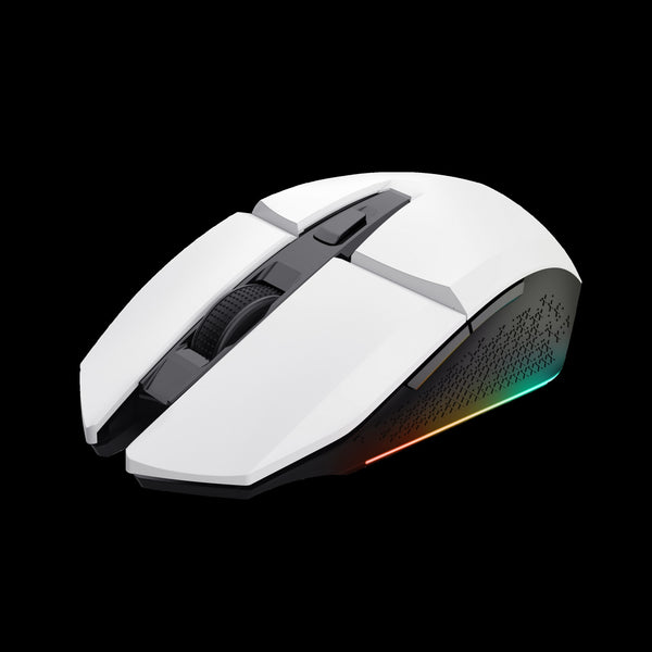 Trust Teclado Mouse y Almohadilla Gamer Color Blanco en Español - 25233