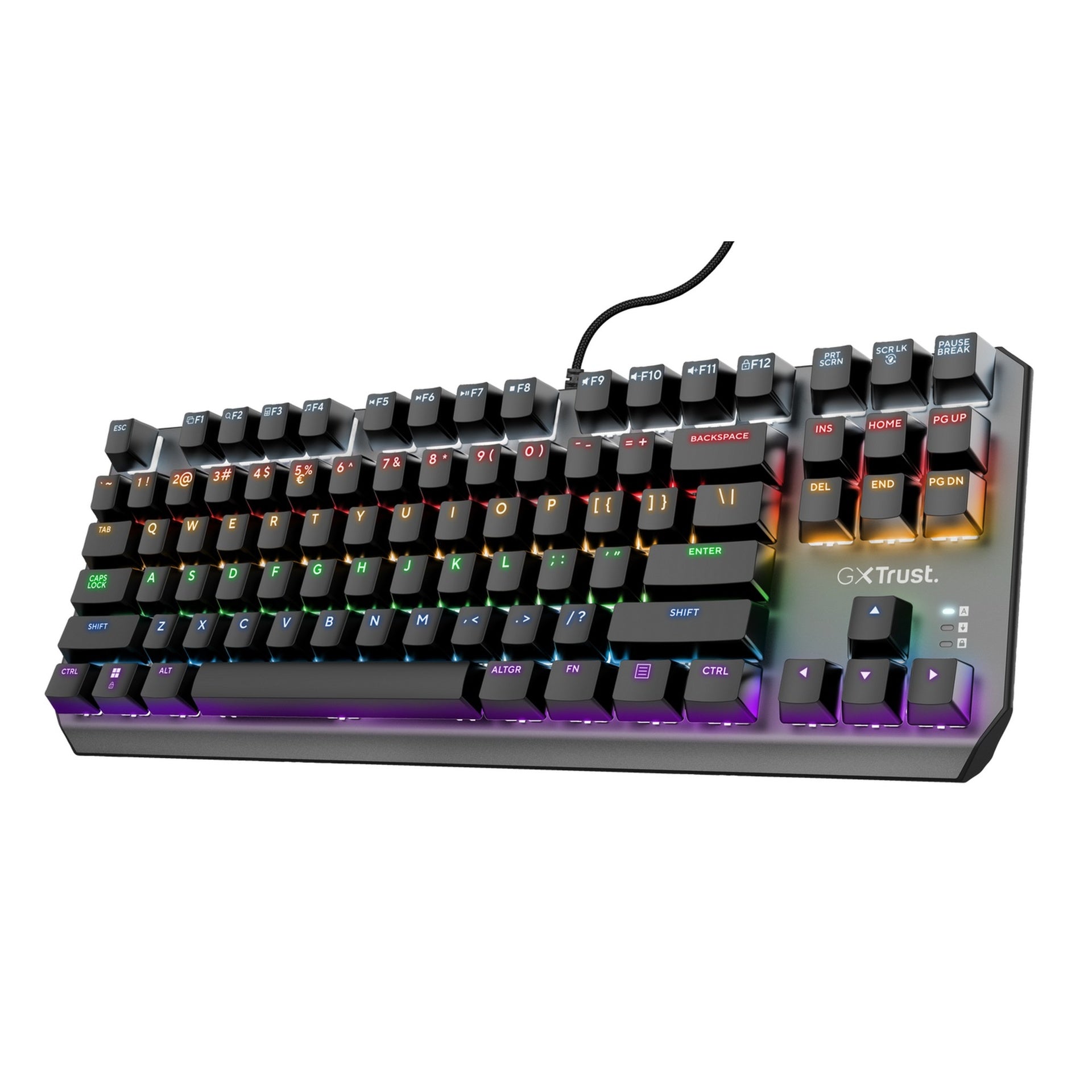 Trust teclado mecanico gamer español iluminado 24407