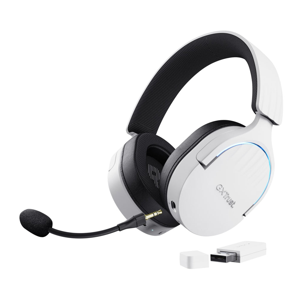 Trust audifonos inalambricos gaming blancos 25304