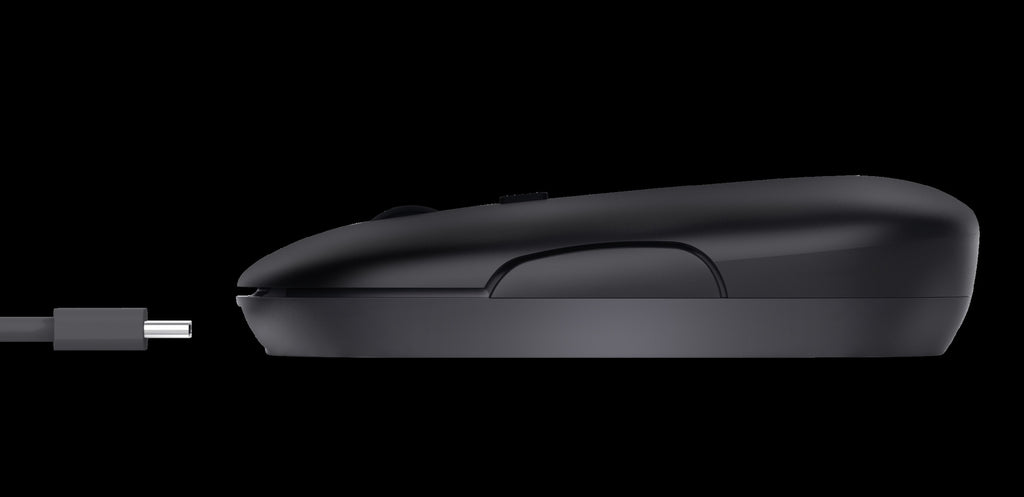 Trust Mouse Recargable Inalambrico Silencioso Color Negro - 24059