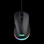 Trust  mouse Eco GXT 923 YBAR color negro gaming resolución de 7200 ppp e iluminacion LED RGB - 24729