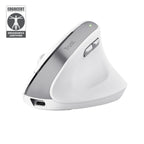 Trust mouse vertical ergonómico inalámbrico bayo blanco recargable 25398