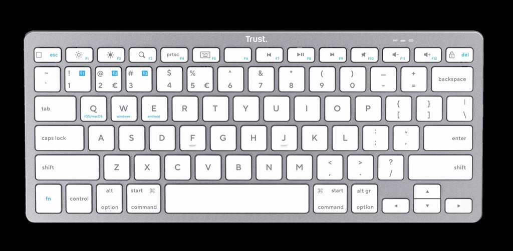 Trust teclado ES bluetooth inalambrico ultrafino para PC, ordenador portatil, tableta y smartphone - 24654