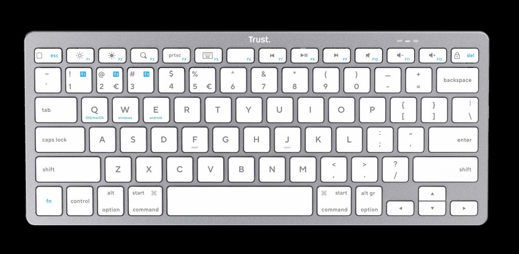 Trust teclado ES bluetooth inalambrico ultrafino para PC, ordenador portatil, tableta y smartphone - 24654