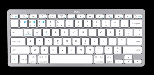 Trust teclado ES bluetooth inalambrico ultrafino para PC, ordenador portatil, tableta y smartphone - 24654