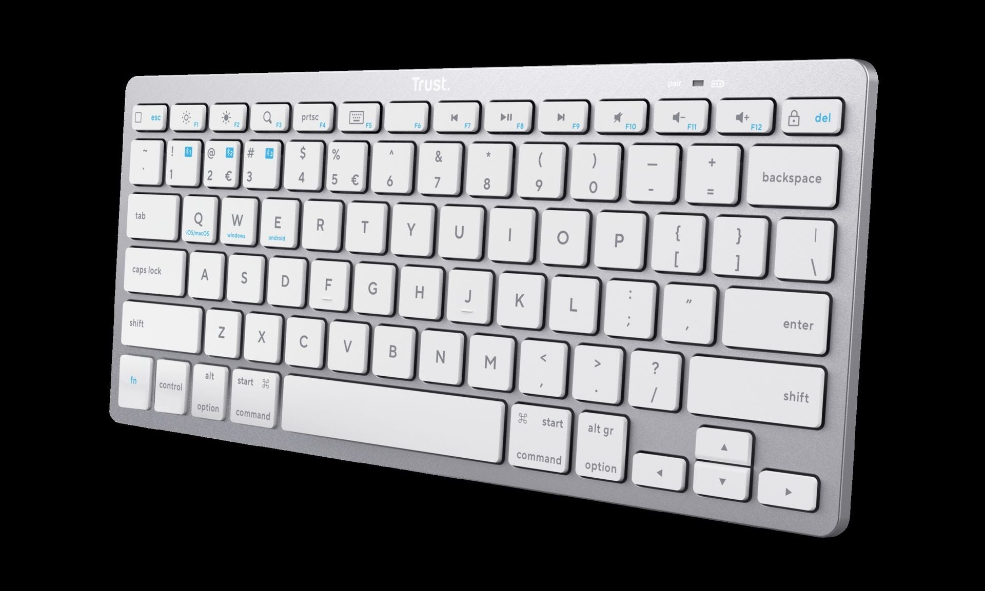 Trust teclado ES bluetooth inalambrico ultrafino para PC, ordenador portatil, tableta y smartphone - 24654