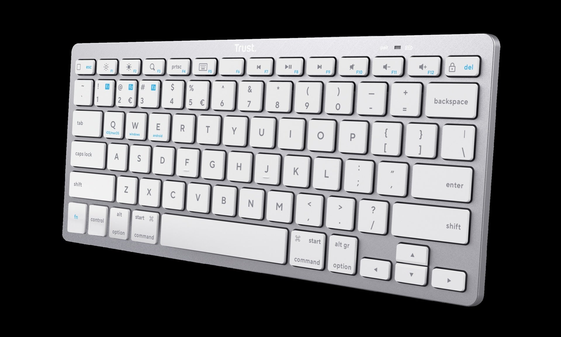 Trust teclado ES bluetooth inalambrico ultrafino para PC, ordenador portatil, tableta y smartphone - 24654