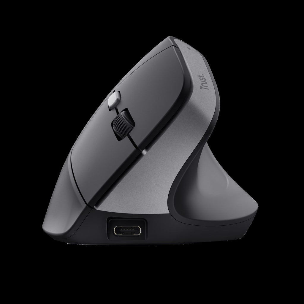 Trust Mouse Ergononico Color Negro Inalambrico y Recargable - 25145
