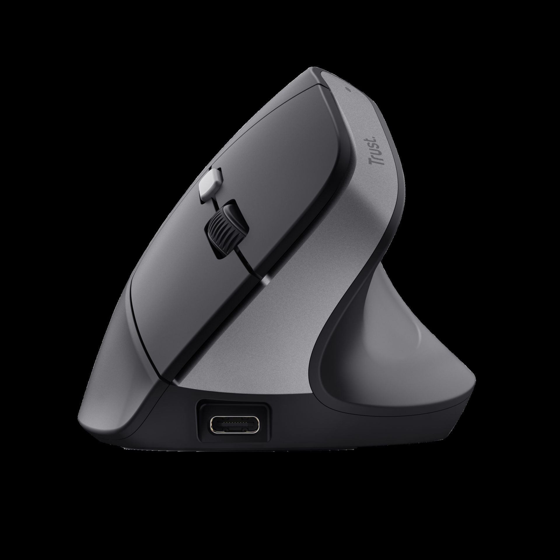 Trust Mouse Ergononico Color Negro Inalambrico y Recargable - 25145