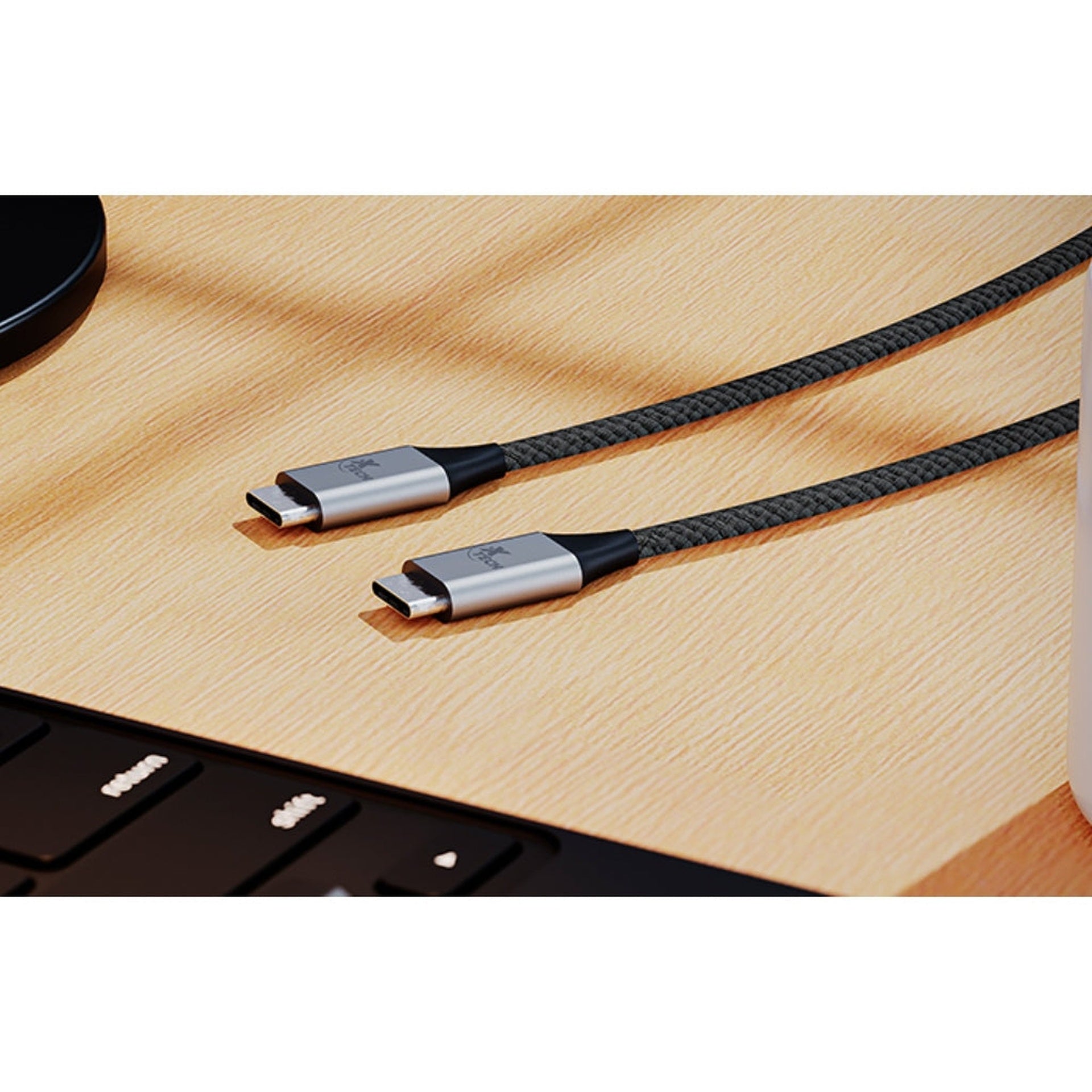 Xtech USB cable USB type c 3.66 m black & silver m to m braided XTC-533