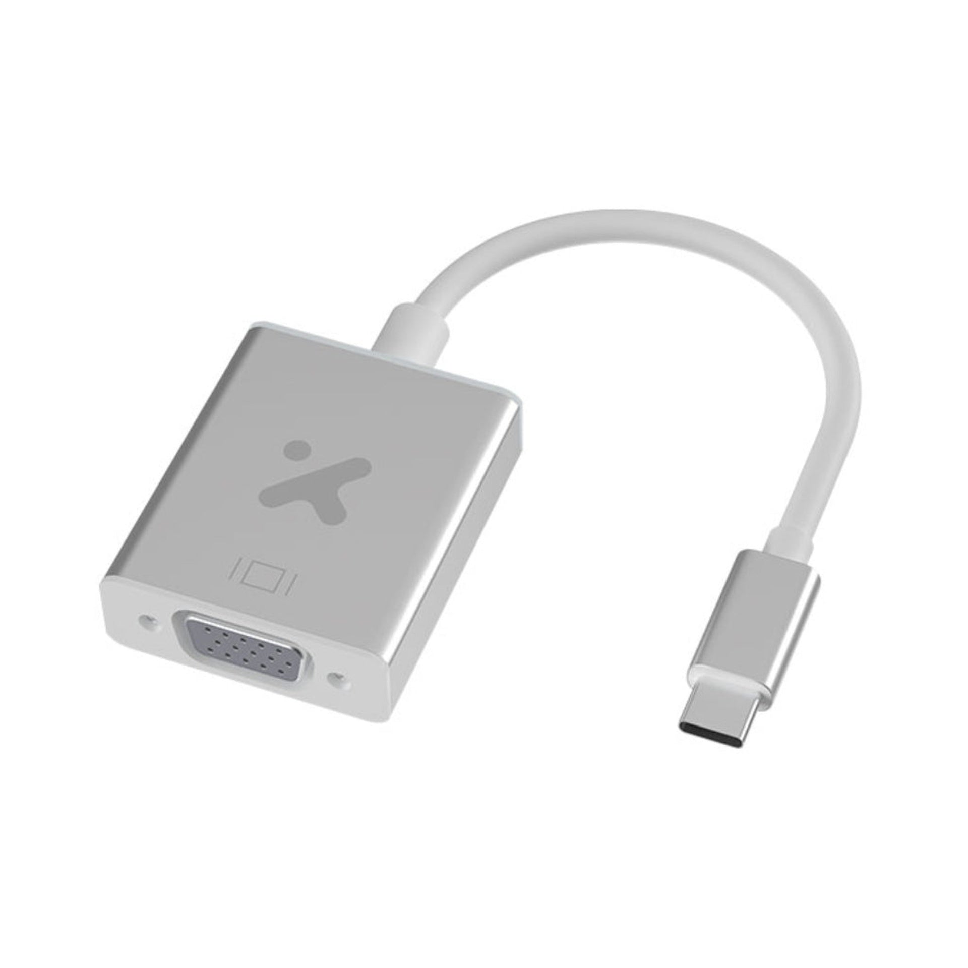 Xtech display adapter USB type c VGA aluminum silver XTC-552 Imagen principal del producto