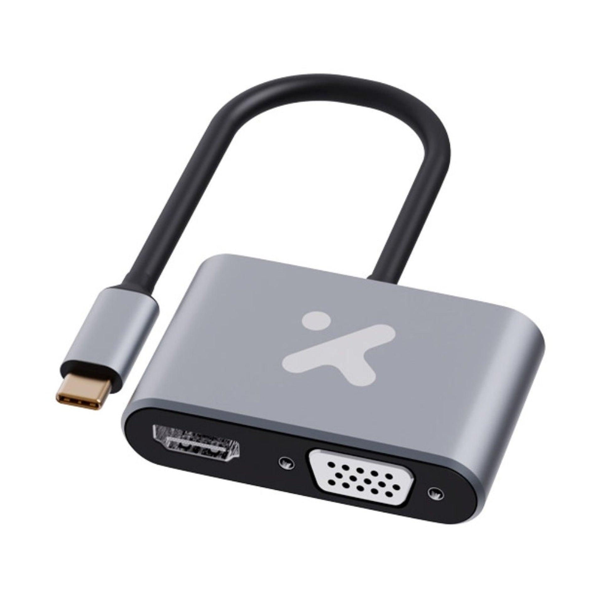 Xtech video adapter USB type c HDMI female VGA female aluminum 2 in 1 XTC-542 Imagen principal del producto