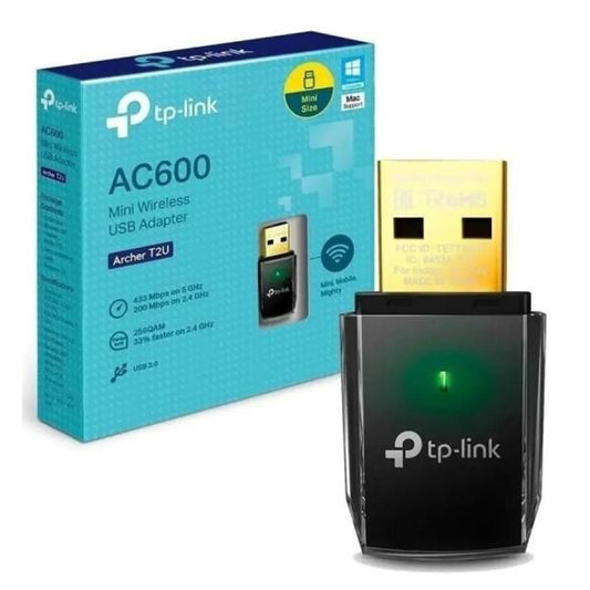 ADAPTADOR TP LINK INALAMBRICO DUAL BAND MINI ARCHER T2U AC600