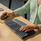 Logitech Teclado Ergo Wave Keys Inalámbrico Con Reposamanos