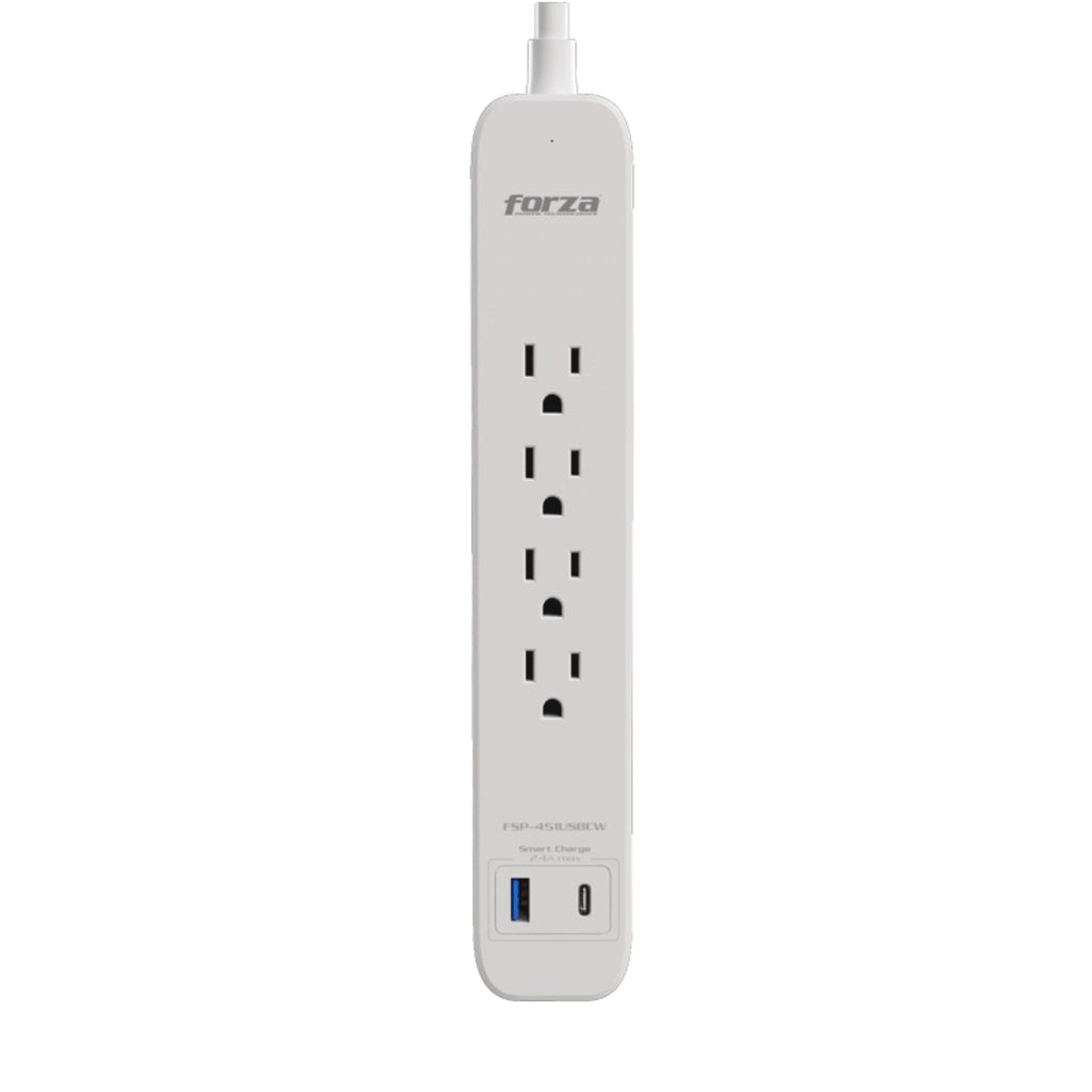 Forza protector voltaje 4 tomas + 1 usb-a c 500J wh