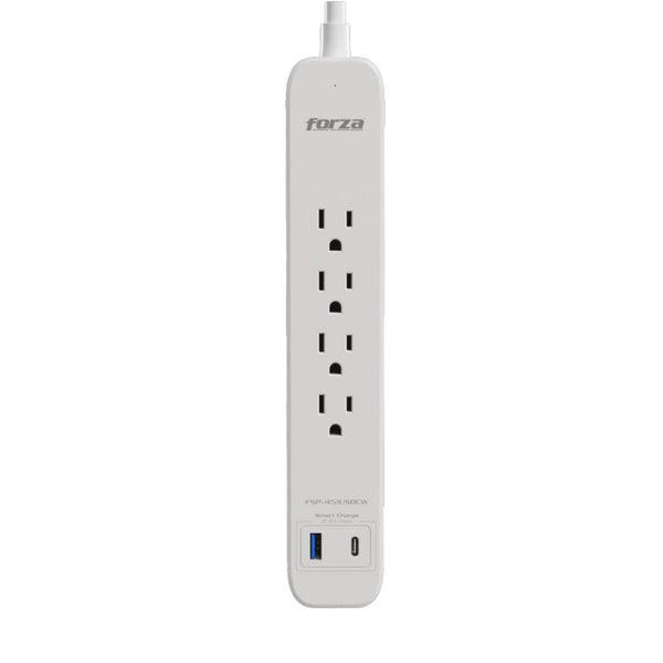 Forza protector voltaje 4 tomas + 1 usb-a c 500J wh