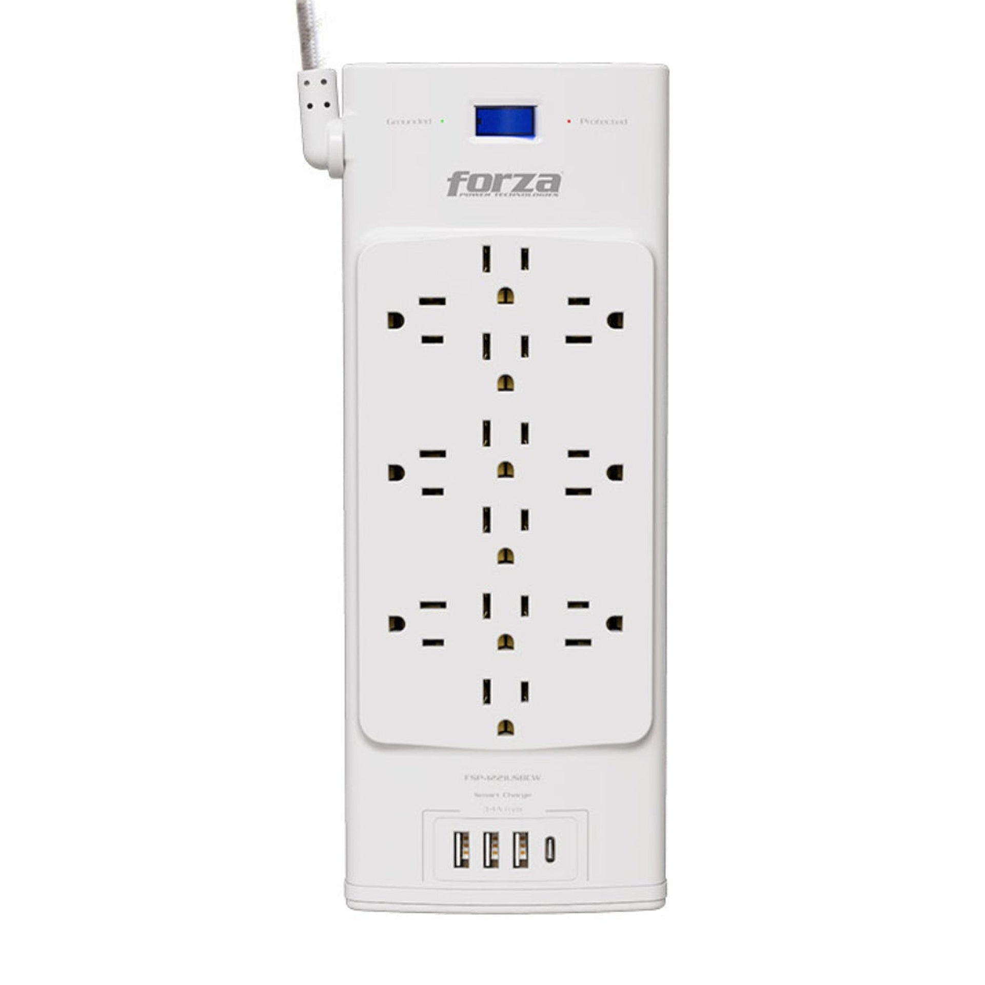 Forza Protector de Voltaje 12 Tomas y 4 USB 2700J FSP-1221USBCW Imagen principal del producto