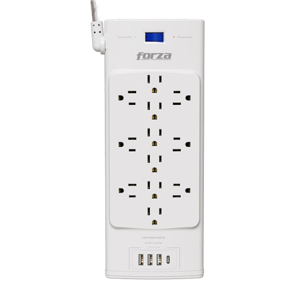 Forza Protector de Voltaje 12 Tomas y 4 USB 2700J FSP-1221USBCW