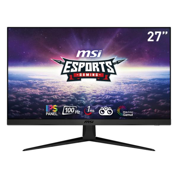 Monitor 27" Msi G2712V 1920 X 1080 100HZ 1MS FHD IPS Panel Plano Flat HDMI Display Port Adaptive Sync 9S6-3CD41T-003