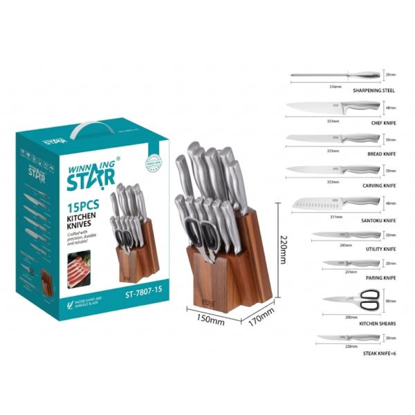 Winning Star set de cuchillos 15 Pza ST-7807-15