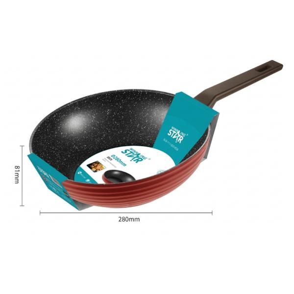 Sartén Wok Antiadherente Winning Star ST-5228 Aluminio 28CM X 8.1cm GUO-1773-WST-18642