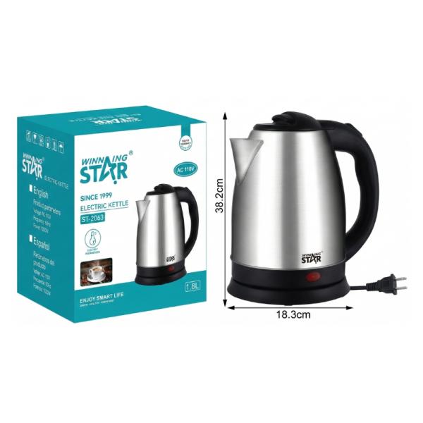 Hervidor Eléctrico Winning Star ST-2063 1000W 1.8L
