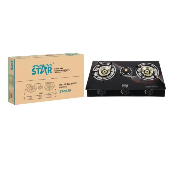 Estufa de gas Winning Star ST-9655 mesa 3 quemadores encendido electrónico