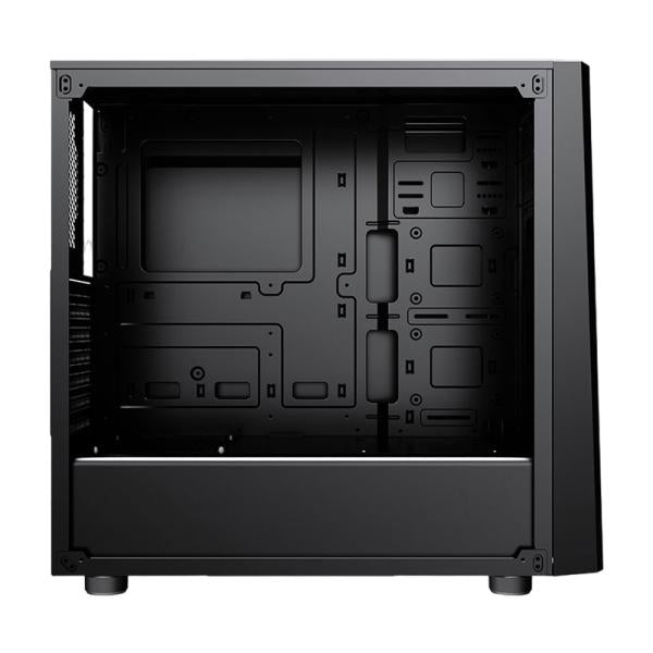 CASE GAMING RGB EAGLE WARRIOR TLALOC CG05R CG05RDRA001C MID TOWER SIN VENTILACIÓN INCLUIDA CON VIDRIO LATERAL Y TIRA RGB - NEGRO
