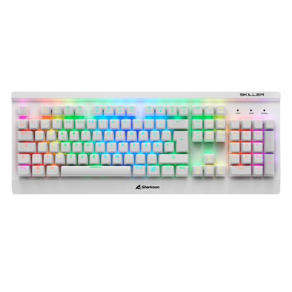 Teclado Gaming Sharkoon Skiller SGK3 Mecánico Switch Azul Blanco Imagen principal del producto