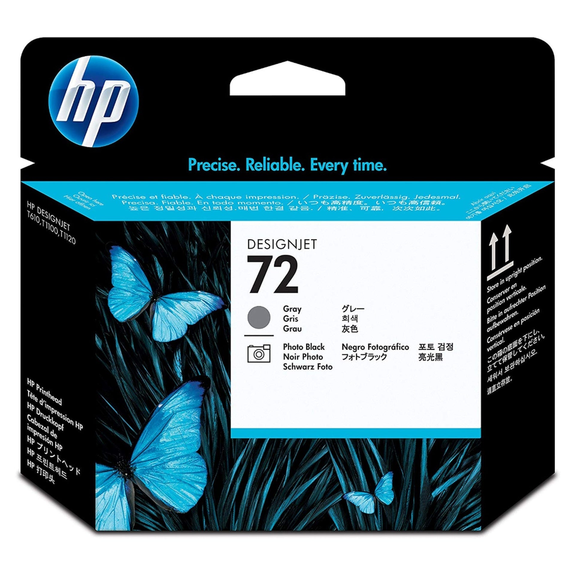 HP cabezal negro foto-gris  #72 plotter T790-T1300-T2300 C9380A